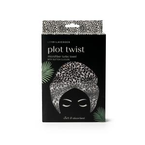 Image of LEMON LAVENDER PLOT TWIST TURBO TOWEL