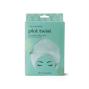 Image of LEMON LAVENDER PLOT TWIST TURBO TOWEL