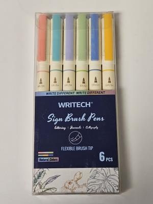 Image of WRITECH SIGN BRUSH PEN ASST 6PK