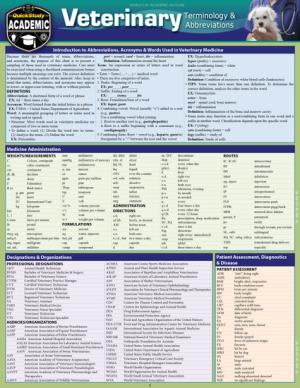 Image of Veterinary Terminology & Abbreviations QuickStudy Barchart